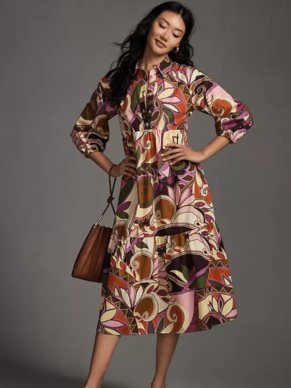 NWT Maeve Bettina Tiered Shirt Dress from Anthropologie